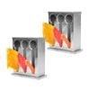 SOGA 2X Stainless Steel Spoon & Utensil Holder Rack – 3 Holes