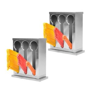 SOGA 2X Stainless Steel Spoon & Utensil Holder Rack – 3 Holes