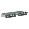 Metlam Australia Enamel Grey Double Restricted Feed Toilet Roll Holder