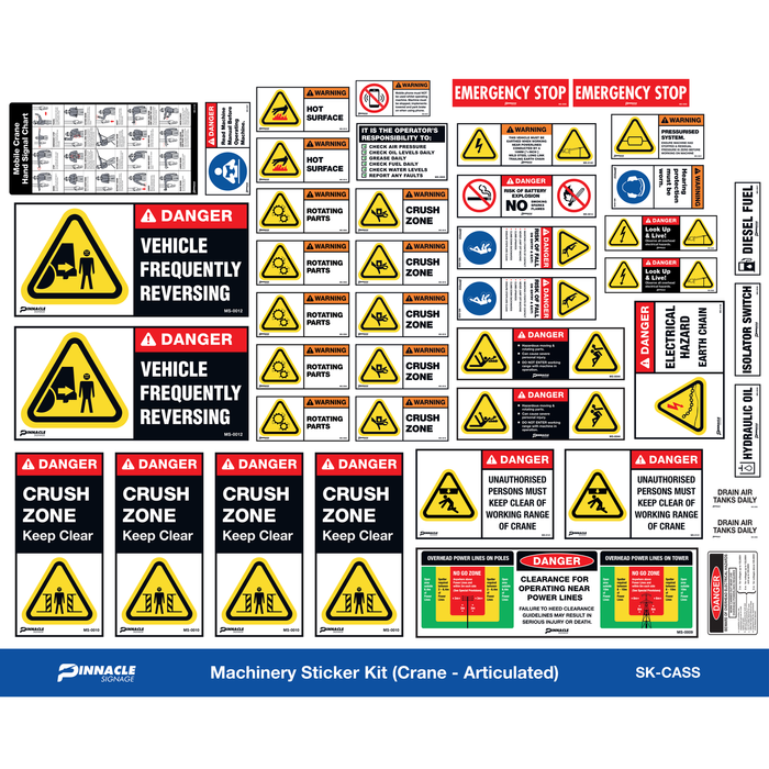 Pinnacle Crane Articulated Machinery Sticker Kit