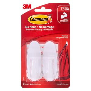 Command™ Medium Designer Hooks - 2 Pack