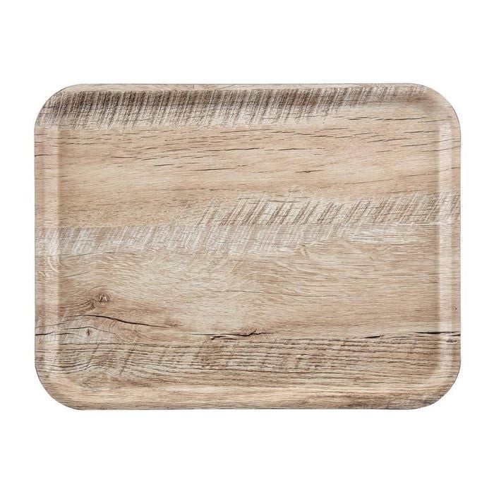 Cambro Canteen Tray Madeira Laminate Light Oak 460mm Commercial Food Service Dining Tray