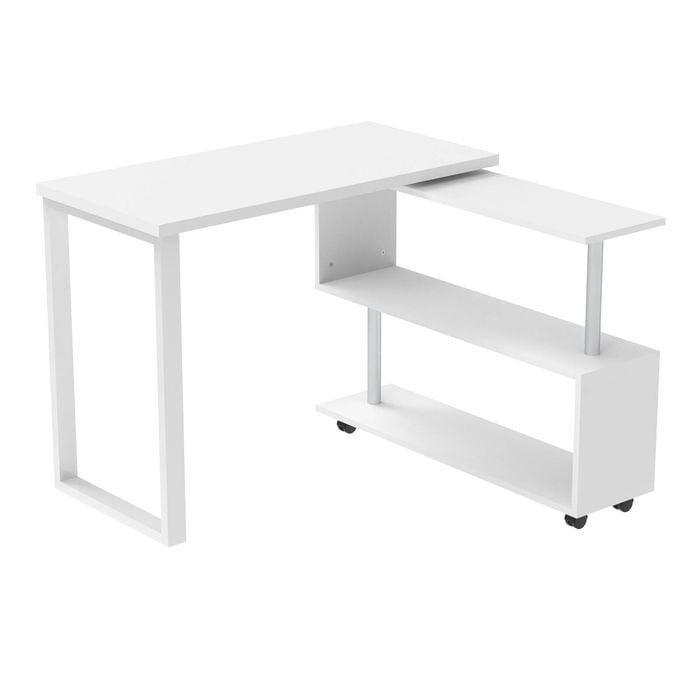 Advwin 360° Rotating L-shaped Computer Office Desk