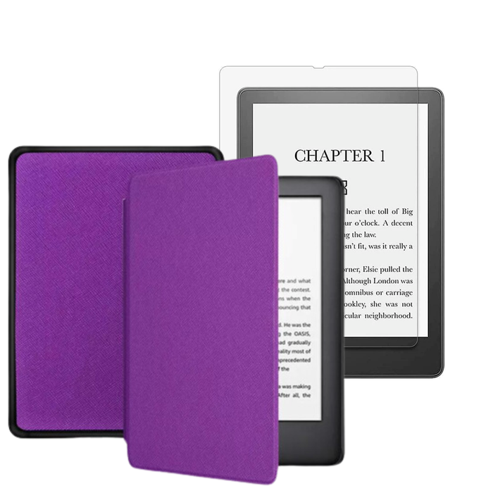 Stylepro, Combo Kindle Paperwhite Case With Hand Strap And Screen Protector, Purple