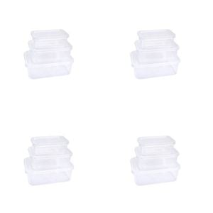 4PK Urban Kitchen Clear Containers w/ Valve Top S3 Practical 500ml, 1L, 2L