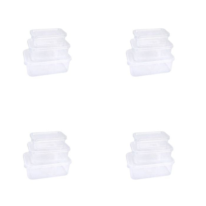 4PK Urban Kitchen Clear Containers w/ Valve Top S3 Practical 500ml, 1L, 2L