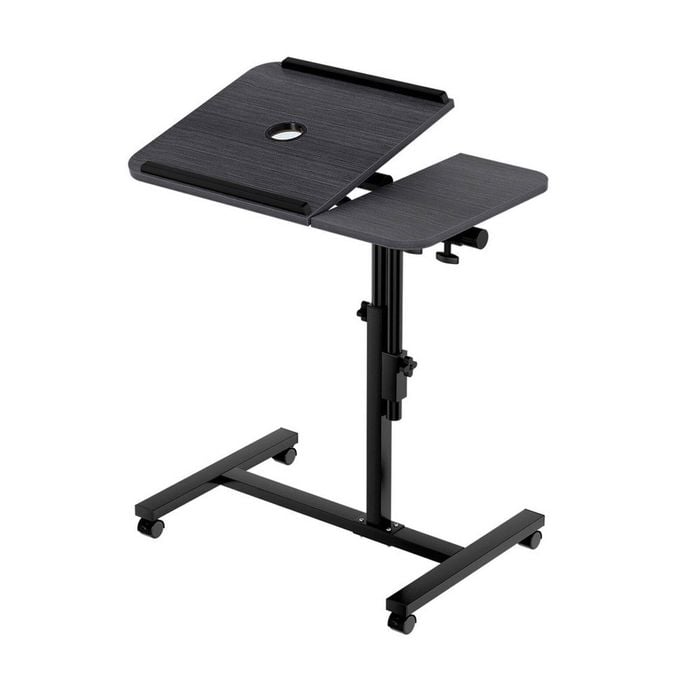 Artiss Laptop Desk Table Fan Cooling Black 60cm