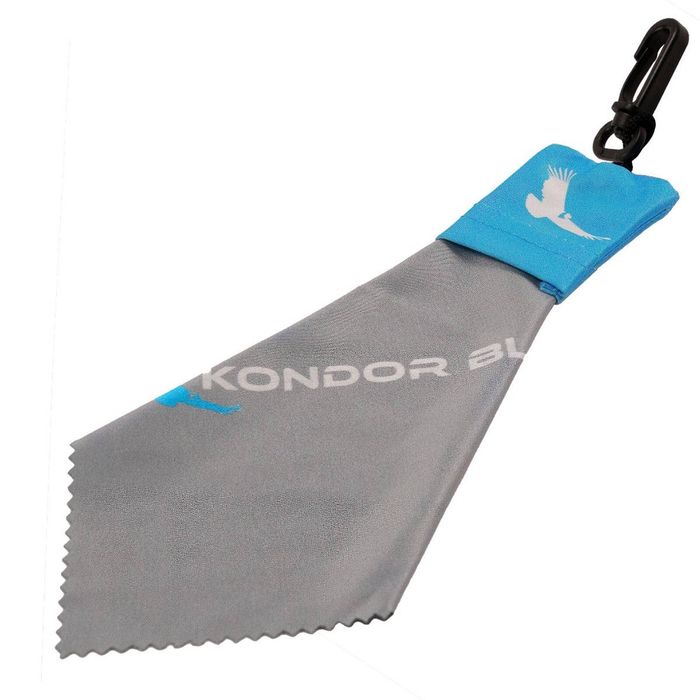 KONDOR BLUE MICRO FIBER LENS WIPE CLOTH WITH POUCH AND CLIP