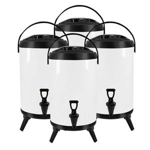 SOGA 4X Stainless Steel Insulated Beverage Dispenser with Tap 16L White