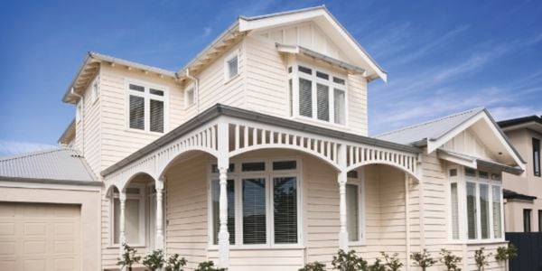 exterior of a painted house