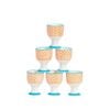 Nicola Spring Hand Printed Porcelain Egg Cups - Pack of 6