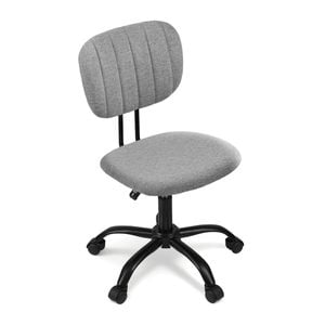 Artiss Armless Office Chair Swivel Home Office Desk Chair Fabric Grey