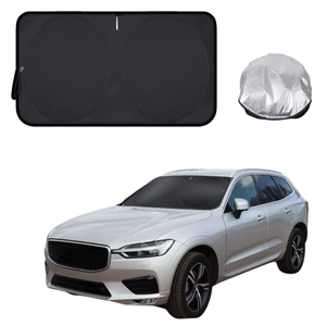 Front Windscreen Sun Shade for Volvo XC60 2008 - 2017 Mk I, Mk I Facelift - Standard 150 x 85 cm - Black