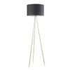 Cla Lighting Jambes Drum Shade Tripod Floor Lamp With Antique Brass Black