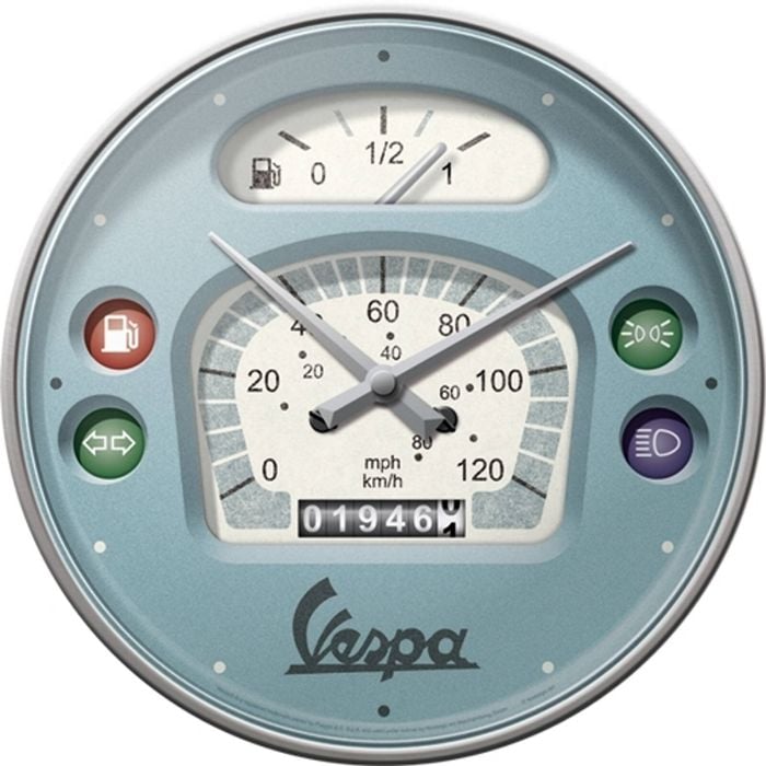 Nostalgic Art 30cm Vespa Speedo Round Wall Clock