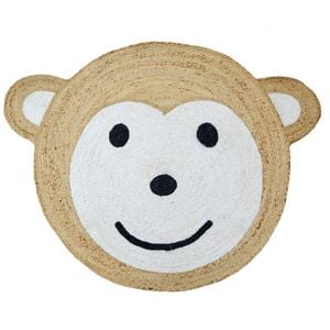Handmade Kids Jute Rug-Cheeky-1142-Natural-100x100cm