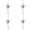 4PK Urban Tree/Star Hanging Christmas Decoration 30cm Blue Assorted