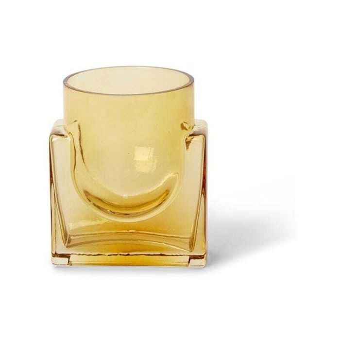 E Style 17cm Glass Pixie Flower Vase Decor - Amber