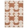 Loopsie-320cm X 230cm-balade Terracotta And Ivory Geometric Washable Rug