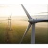 Aerial View Of Three Wind Turbine  Print 100% Australian Made 120 x 90cm  (Stretched)
