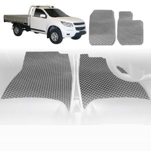 6D Diamond Car Floor Mats for Holden Colorado Ute Single Cab 2012-2016-Outback GT