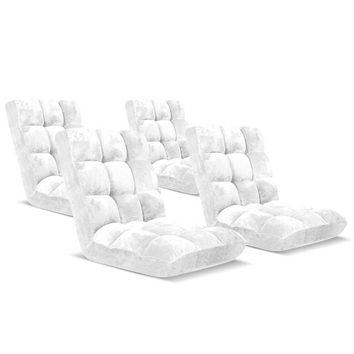 SOGA 4X White Floor Recliner Sofa Chair