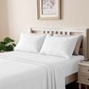 LINENOVA 1800TC Striped Microfibre Sheet Set-White Single