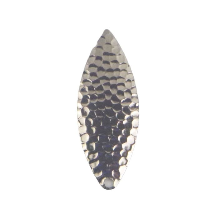 Artizan Hammered Willow Blade, Nickel, 57mml X 17mmw, Qty 5
