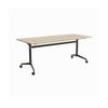 Olg Uniflip Table Black Frame Nordic Maple Top L1800mm X W900mm