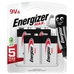 Energizer Max 9V Batteries - 4 Pack