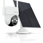Uniden - App Cam SOLO X2K PT Kit - 100% Wirefree 2K Super HD Outdoor Pan & Tilt Camera Kit Including Solar Panel