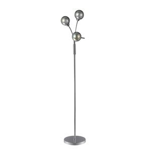 Luminea Clara 3-Sphere Lights Glass Shade Metal Floor Lamp Light Chrome