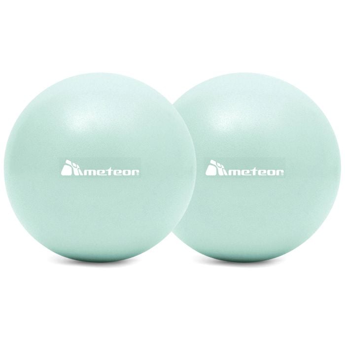 METEOR 25cm Mini Pilates Ball Dual-Pack in Mint Green