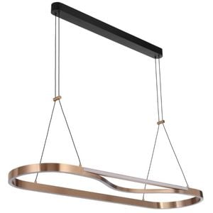 Telbix Ostrom Modern Pendant Hanging Lamp Light Aluminium Pvc Coffee Gold Satin