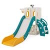 Costway 6 in 1 Slide Set Kid Climber Playset Basketball Hoop Telescope