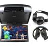 Elinz 15.6" DVD player Roof mount In Car Flip Down Monitor HDMI suit 12V/24V vehicle BLACK