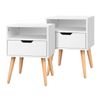 ALFORDSON 2x Bedside Table White