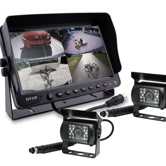 Elinz 9" DVR Monitor 4CH Realtime with 2 Cameras Package