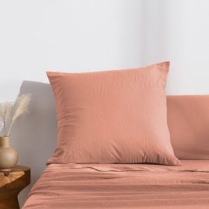 Dreamaker Superfine Washed Microfibre European Pillowcase Pink Clay
