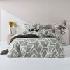 Kas Australia Bala King Bed Quilt Cover Set w/ 2x Pillowcases - Grey