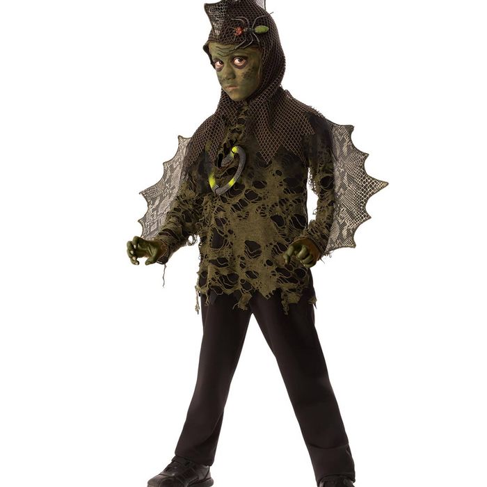 Rubie's Swamp Boy Lizard Costume Top With Hood Child Halloween Green