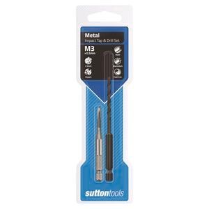 Sutton Tools 2.5mm M3 1 / 4 Hex Impact Tap And Drill Set