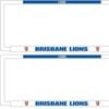 AFL Car Number Plate Frame Set Of Two - Brisbane Lions - Front/Back