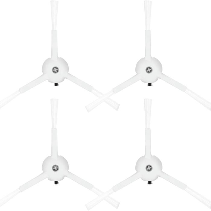 Hygieia Side Brushes For Roborock S8, S7, S6, S5, Q5, Q7, Q8, Qrevo Series, Pack Of 4 White
