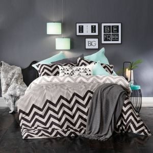 Chester Grey Quilt Cover Set Queen