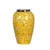 SOGA 30x19cm Floral Ceramic Vase – Yellow