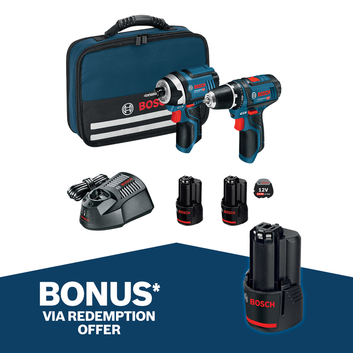Bosch 12V Professional 2.0Ah Combo Kit 0615990L1G