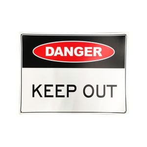 Brutus 600 x 450mm Danger Keep Out Plastic Sign 