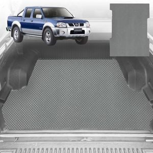 6D Diamond Ute Tub Mat for Nissan Navara Dual Cab (DX/D22 STR) 1997-2018 D22 - Custom Fit - Grey