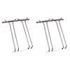 2PK Bartender Chrome Plated Undershelf Twin Glass Stemware Rack 28cm - Silver